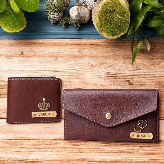 Personalized Couple Wallet Set