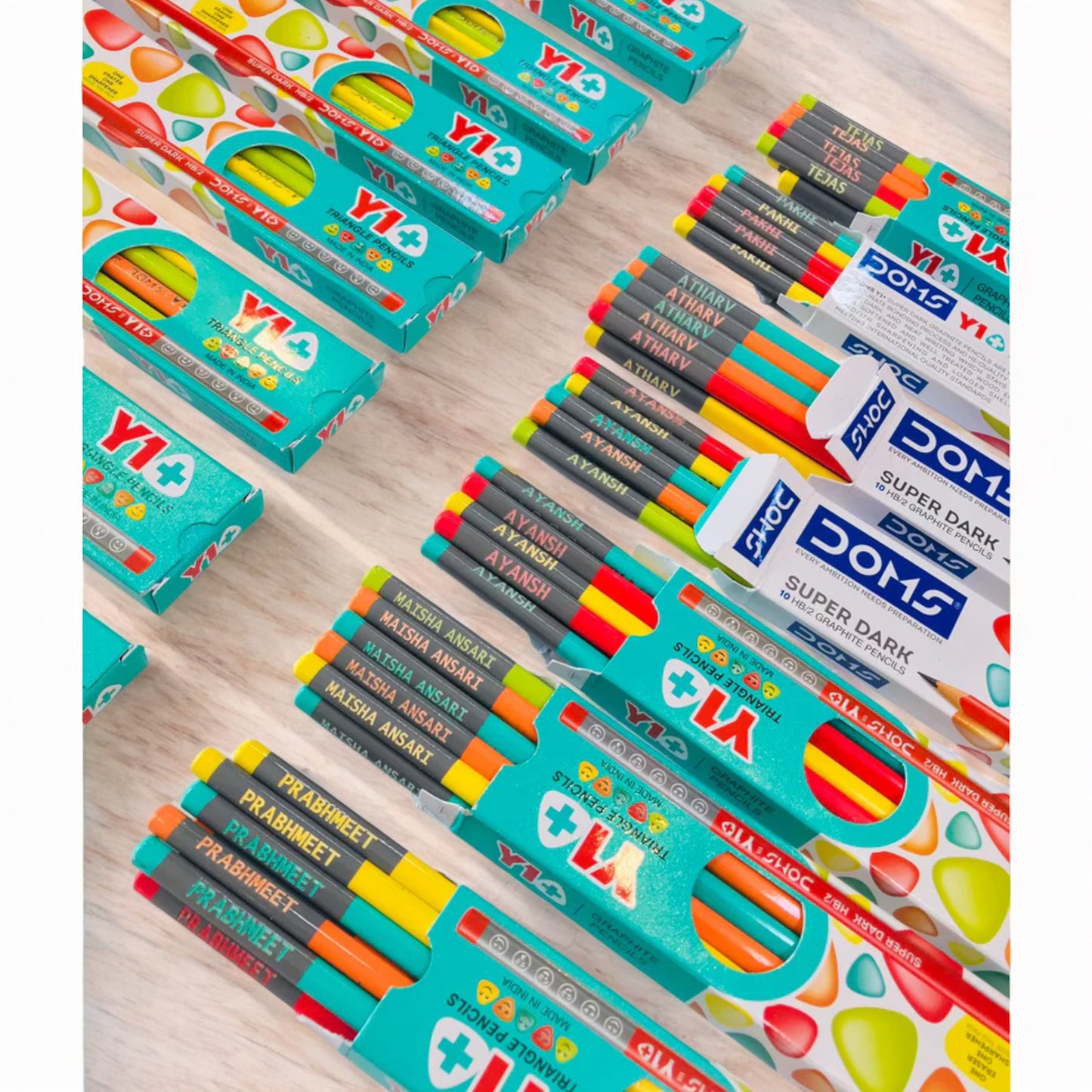 DOMS Custom Name Pencils – Personalized Precision in a Box of 10