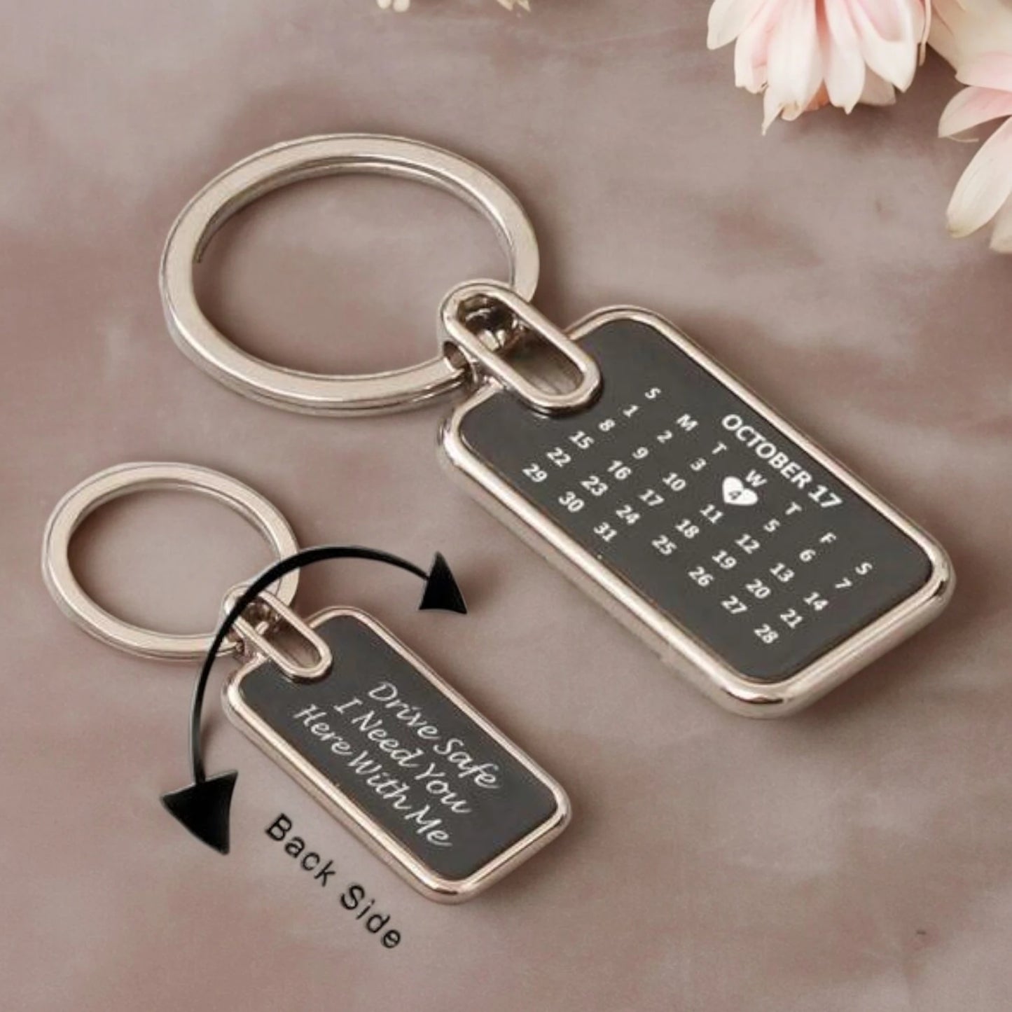 Rectangle Metal Keychain