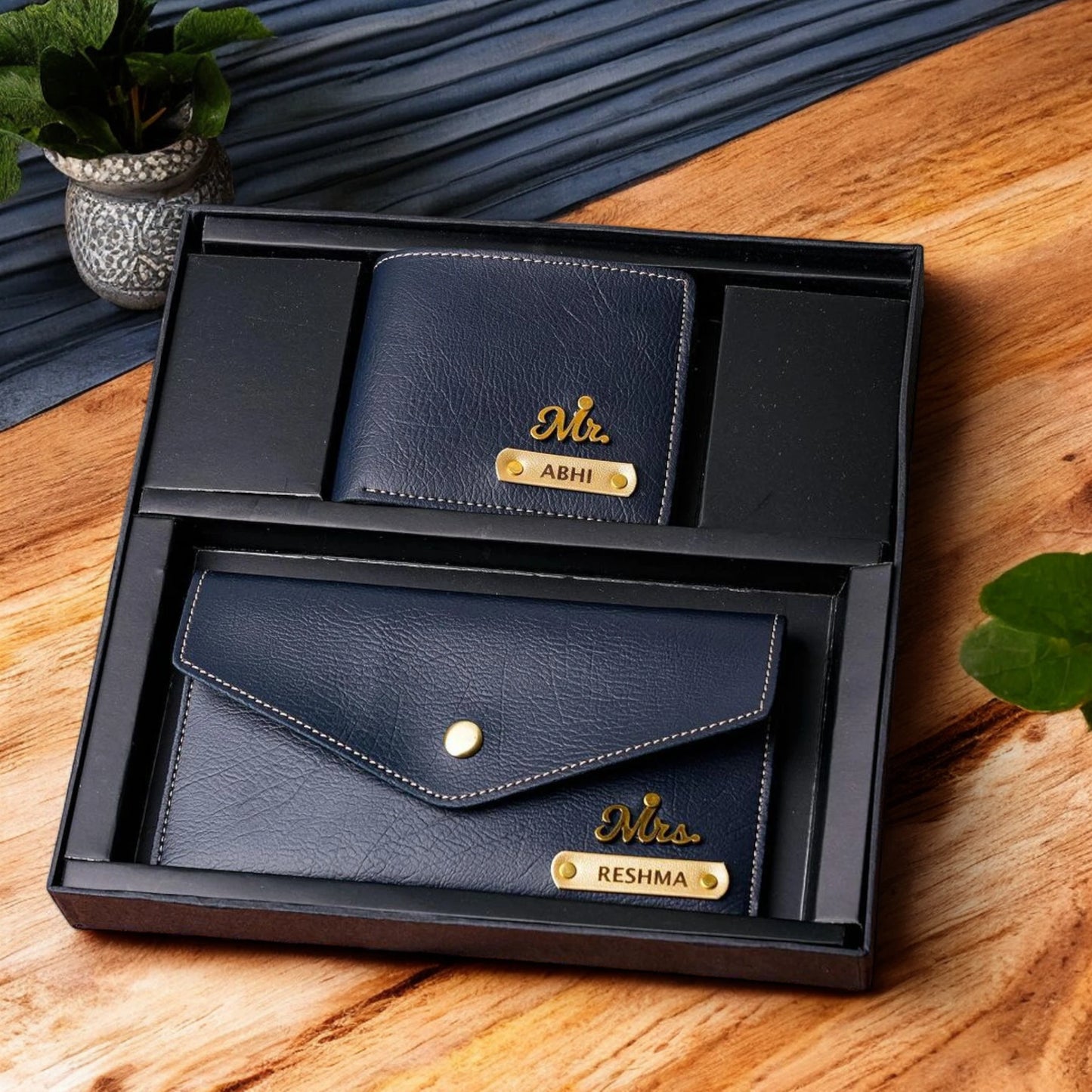 Personalized Couple Wallet Set
