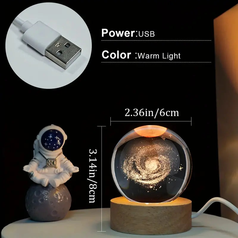 Solar System 3D Crystal Ball