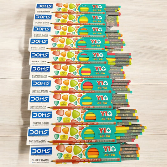 DOMS Custom Name Pencils – Personalized Precision in a Box of 10