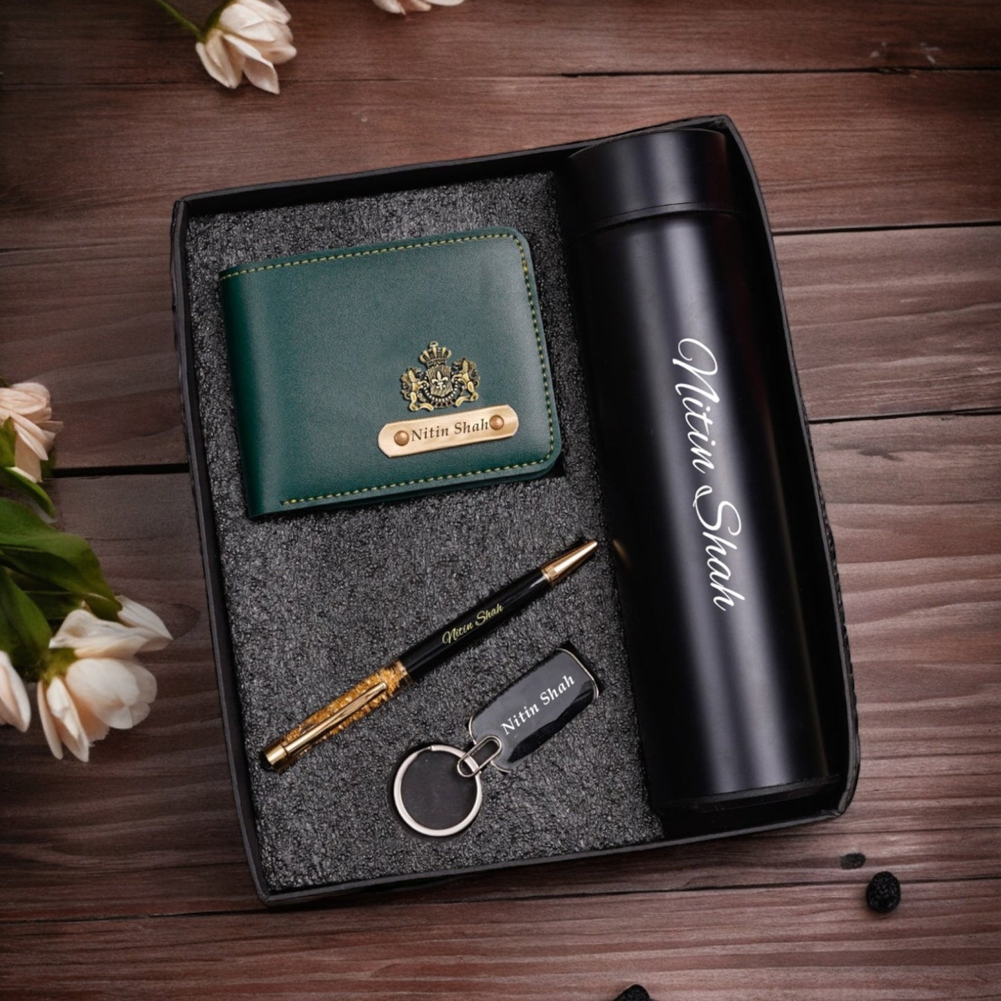 Men's Wallet Combo - Wallet, Bottle, Pen & keychain
