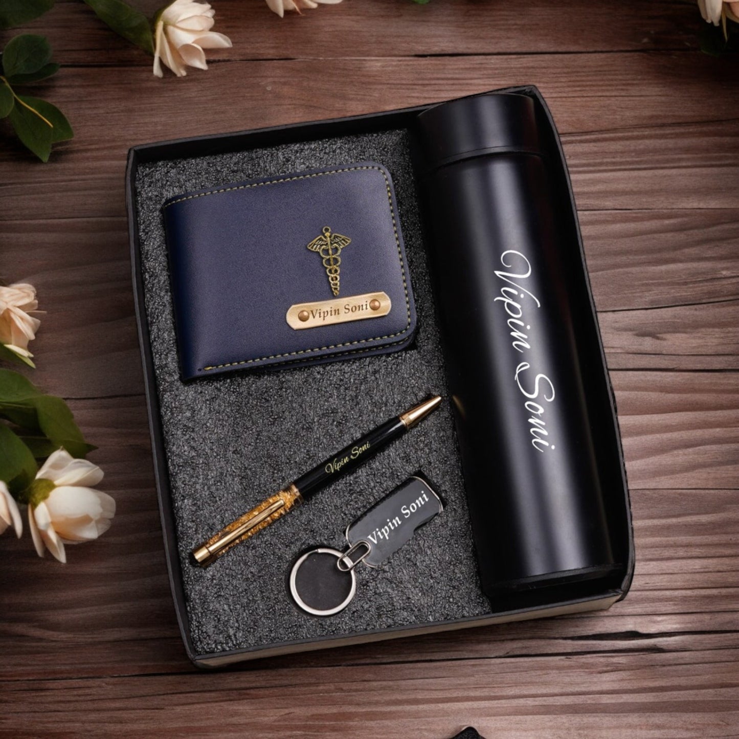 Men's Wallet Combo - Wallet, Bottle, Pen & keychain