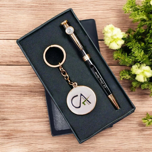 Personalized Pen & Keychain for Chartered Accountants - CA Signature Set